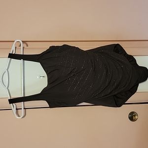 Miraclesuit size 22w Chocolate Brown 1 piece with matching wrap skirt